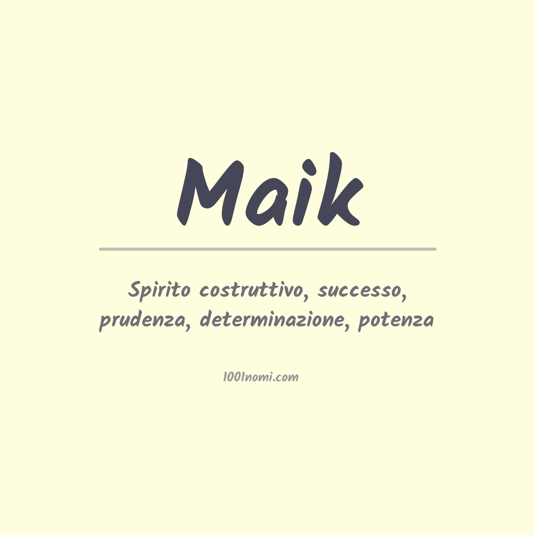 Significato del nome Maik