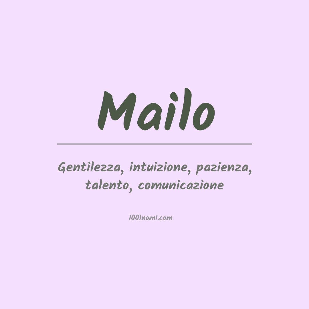 Significato del nome Mailo