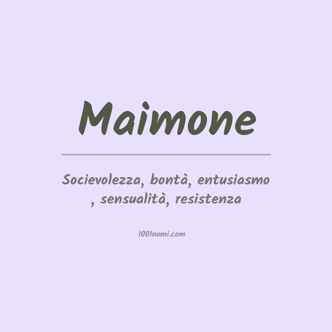 Significato del nome Maimone