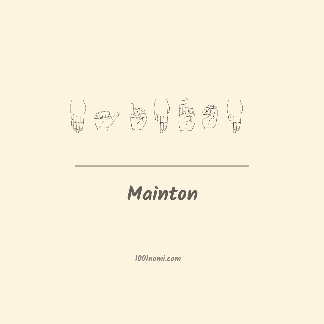 Mainton nella lingua dei segni