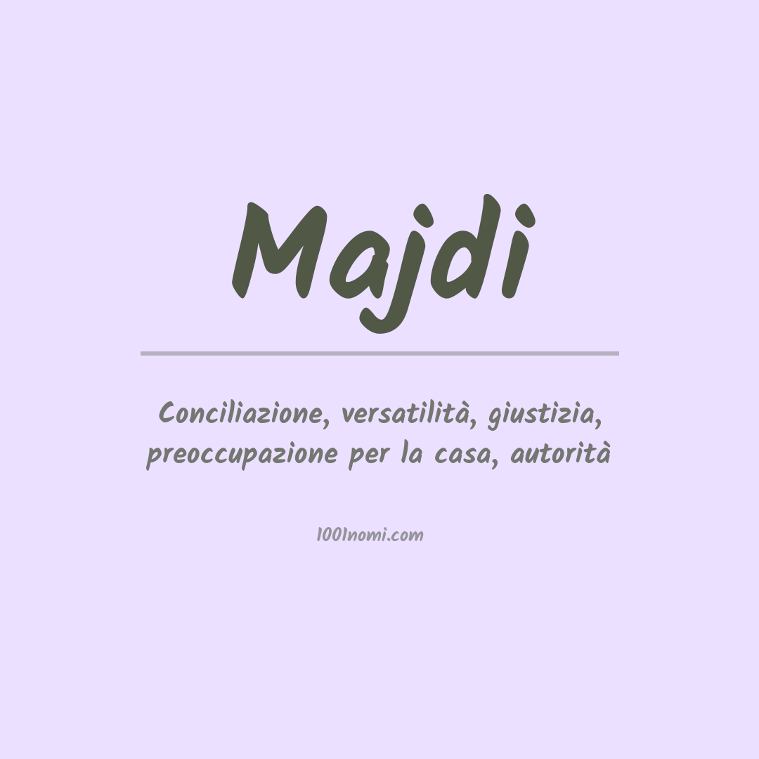 Significato del nome Majdi Significato del nome Majdi