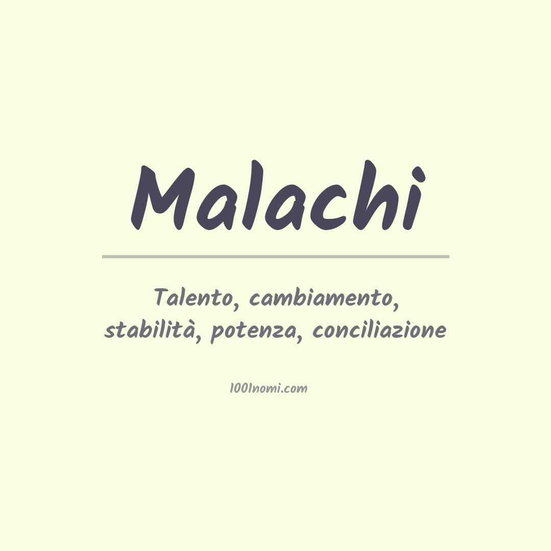 Significato del nome Malachi
