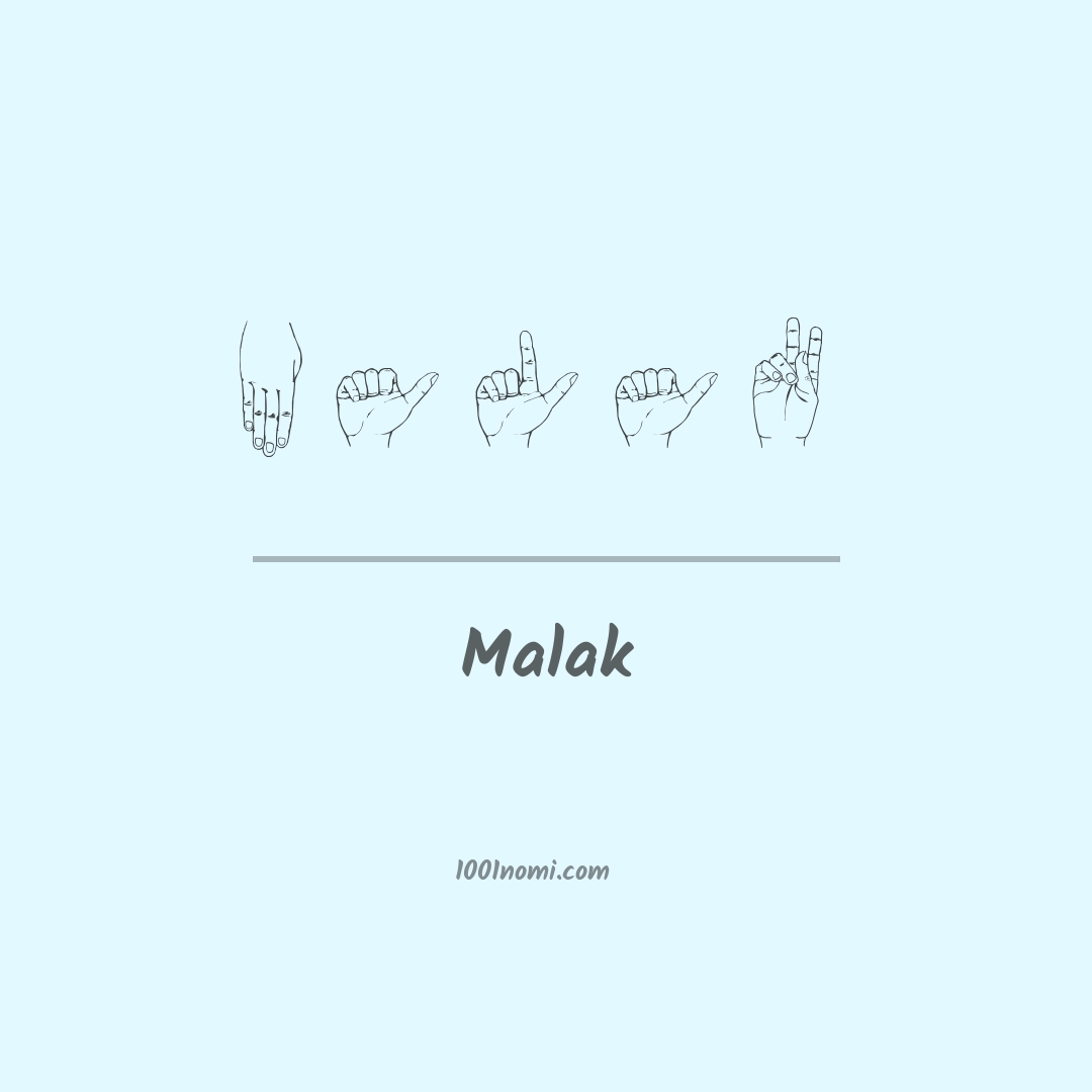 Malak nella lingua dei segni