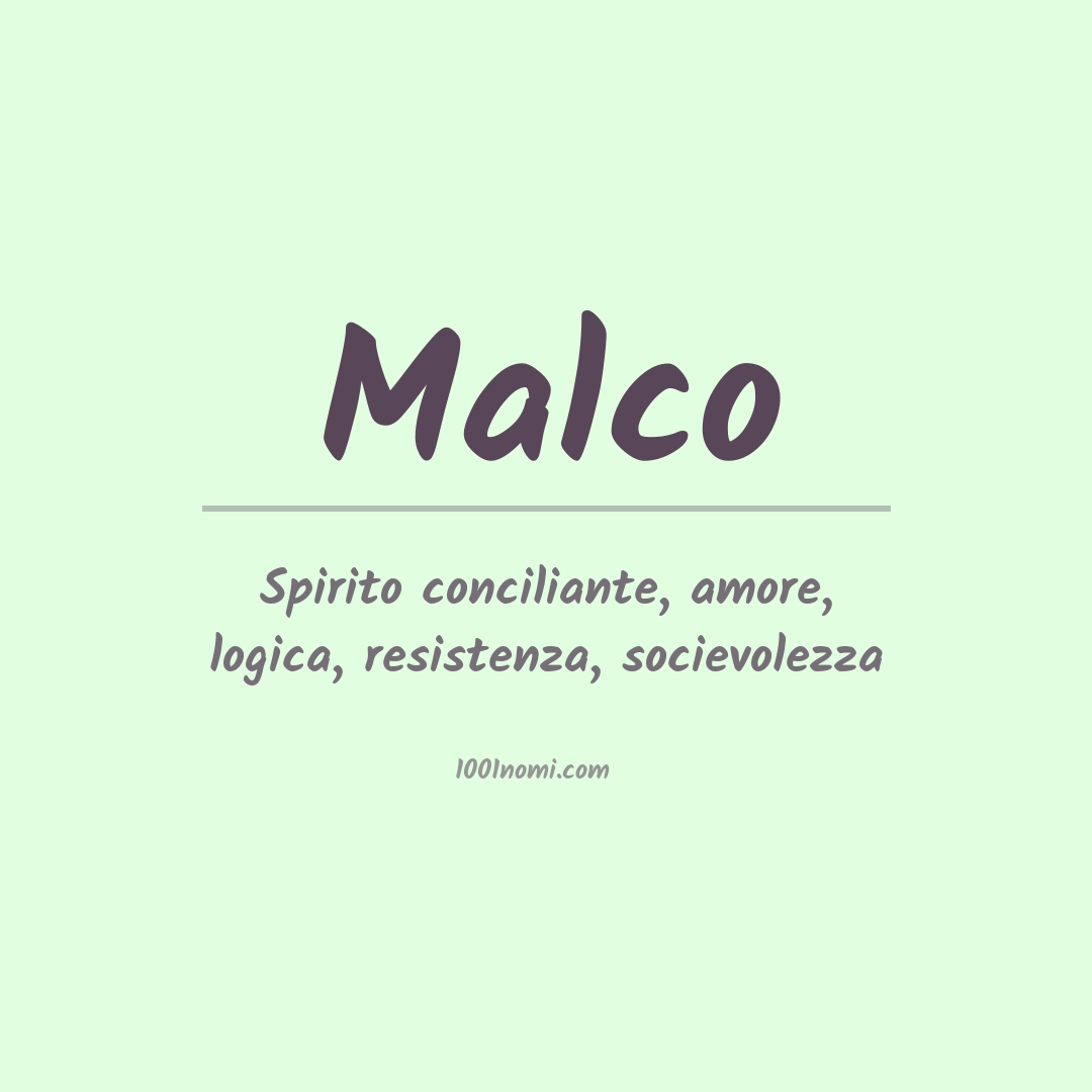 Significato del nome Malco