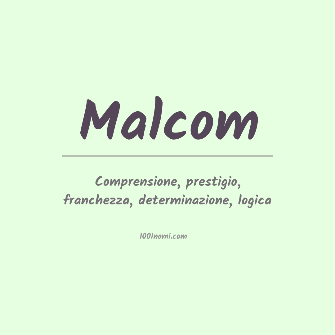 Significato del nome Malcom