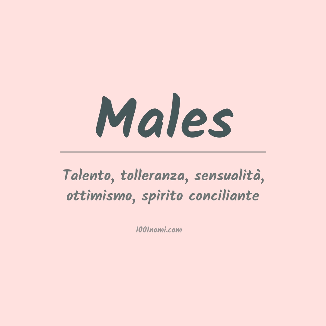 Significato del nome Males