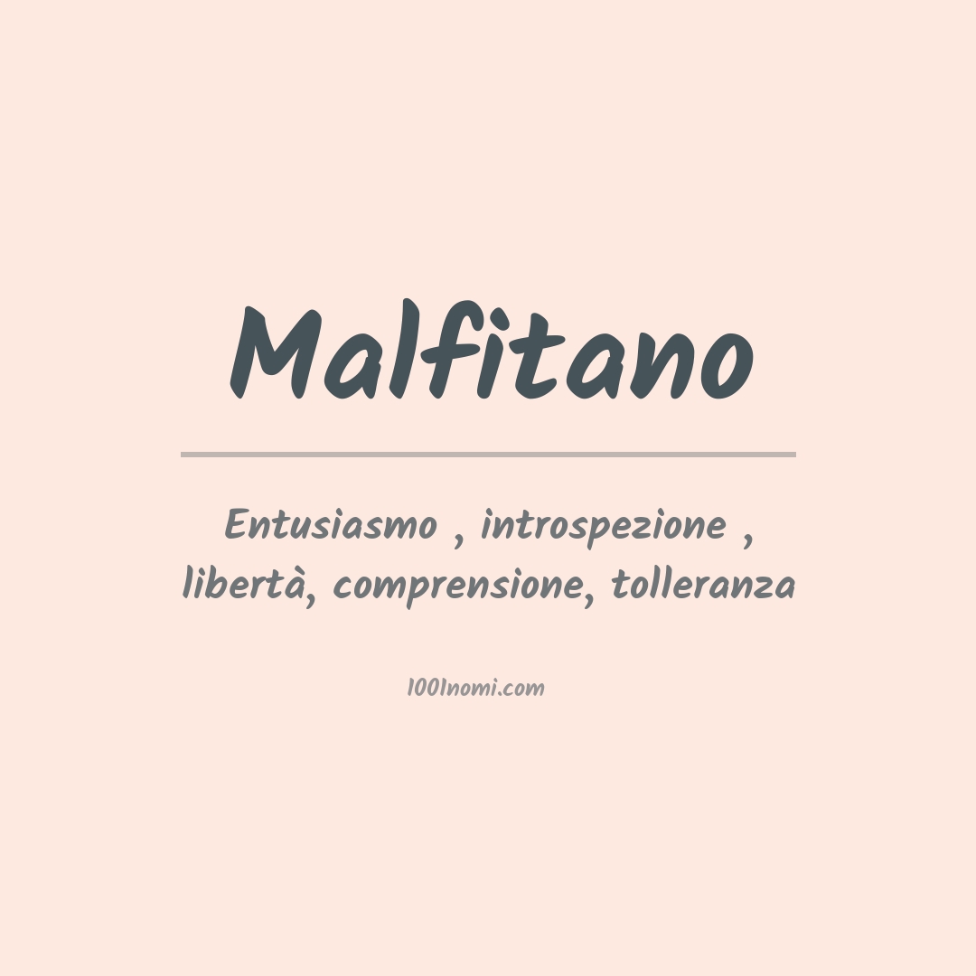 Significato del nome Malfitano