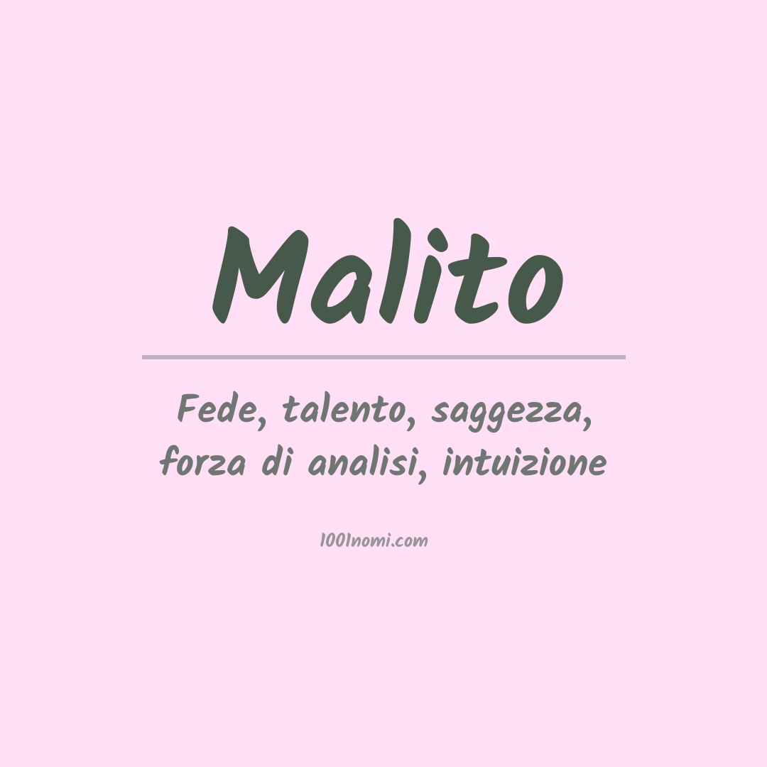 Significato del nome Malito