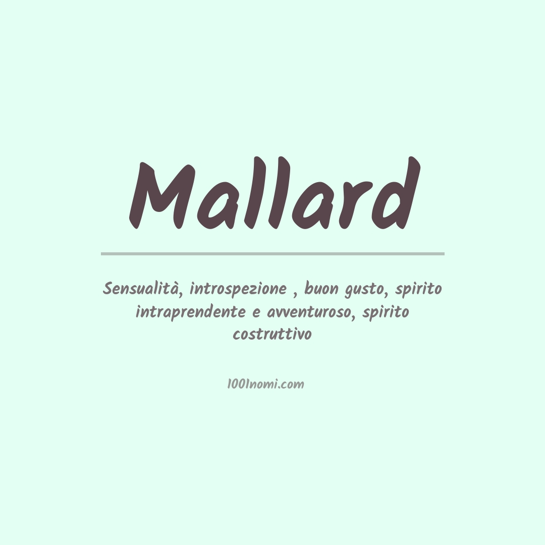 Significato del nome Mallard