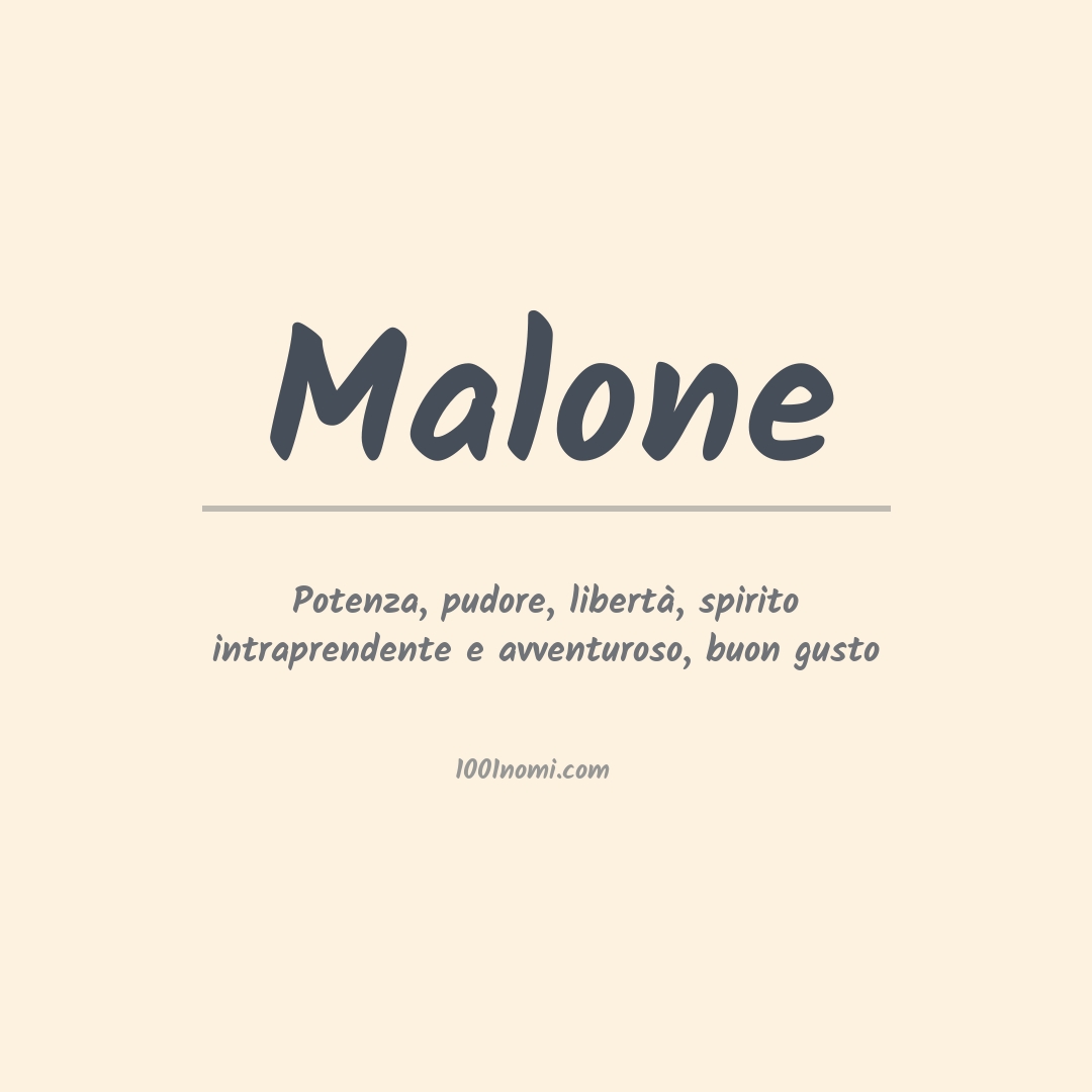 Significato del nome Malone