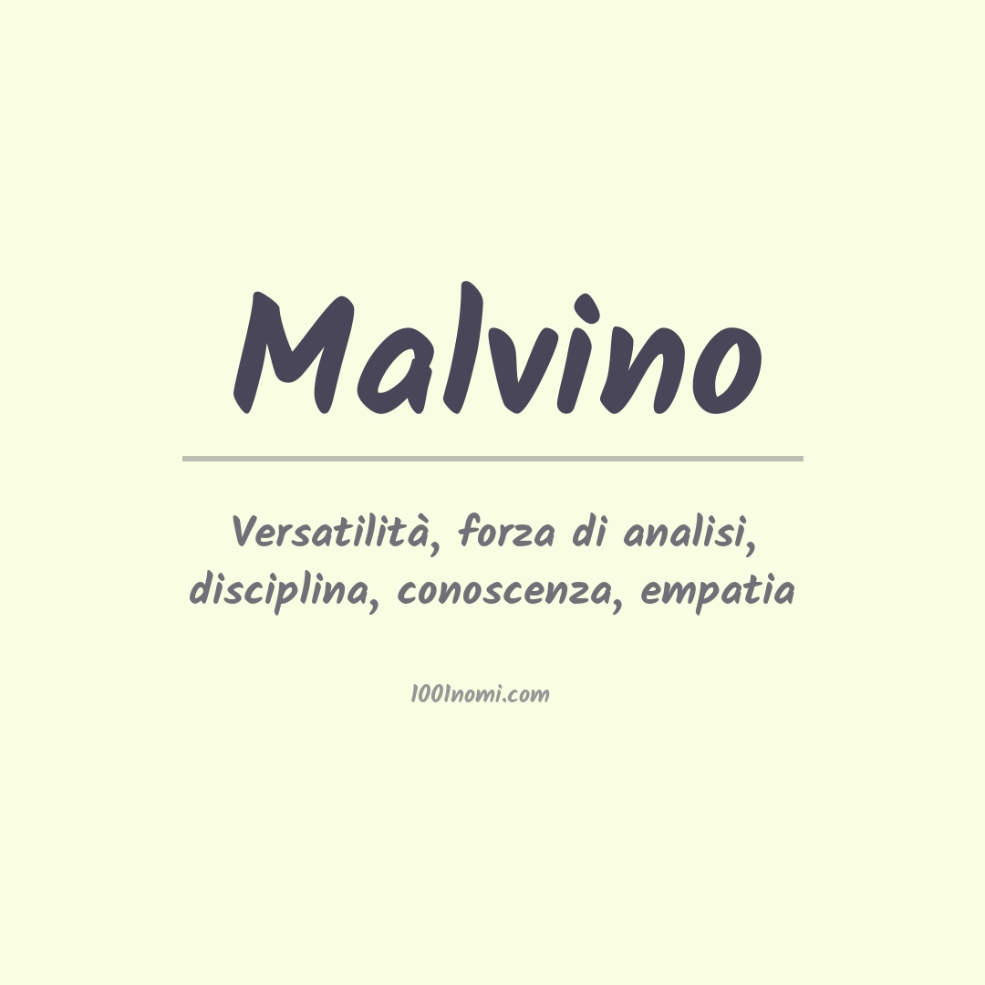 Significato del nome Malvino