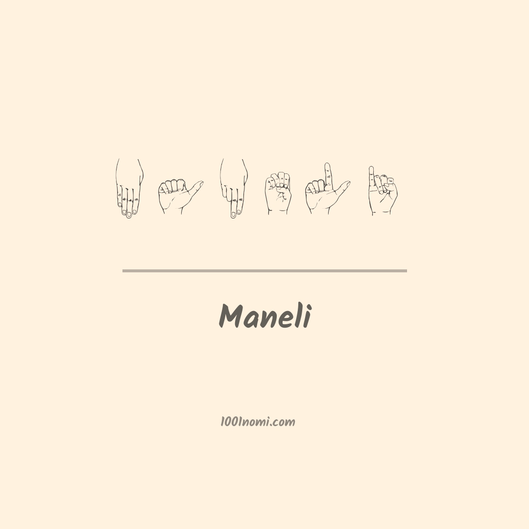 Maneli nella lingua dei segni