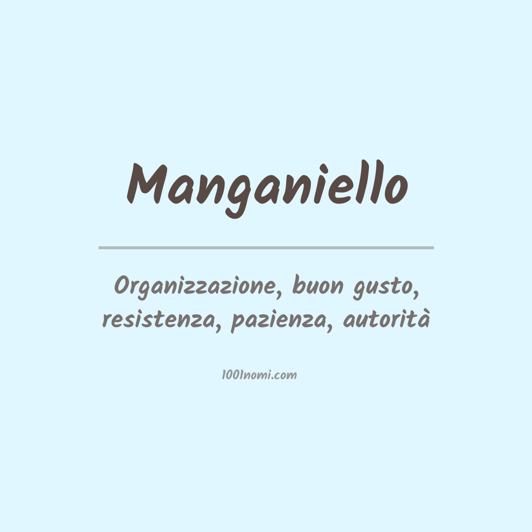 Significato del nome Manganiello