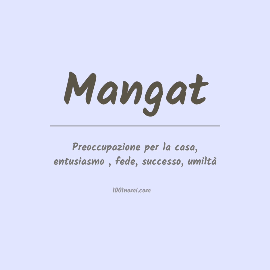 Significato del nome Mangat