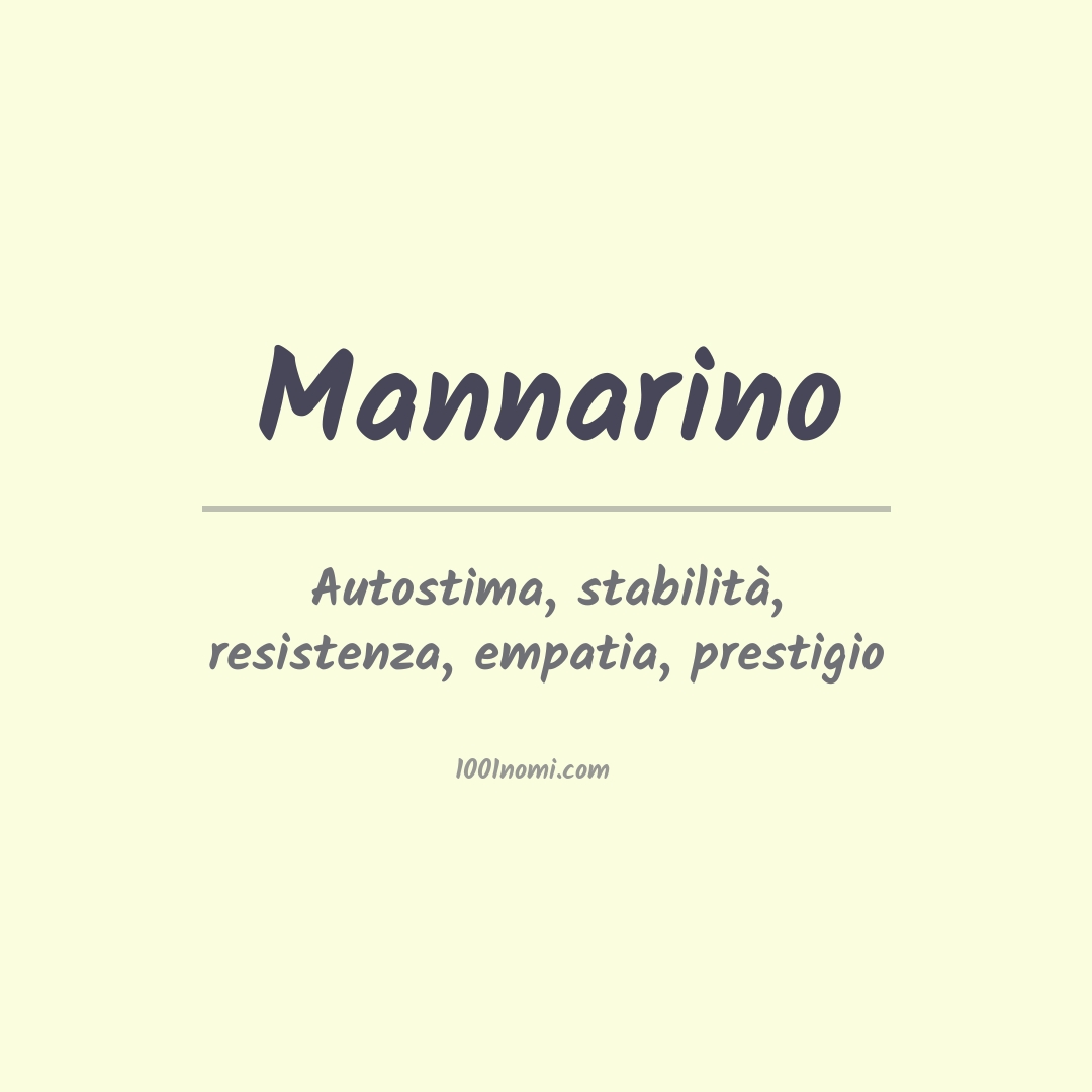 Significato del nome Mannarino