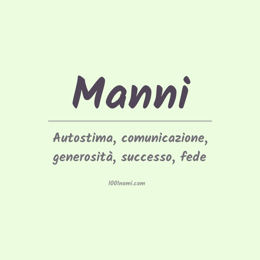 Significato del nome Manni