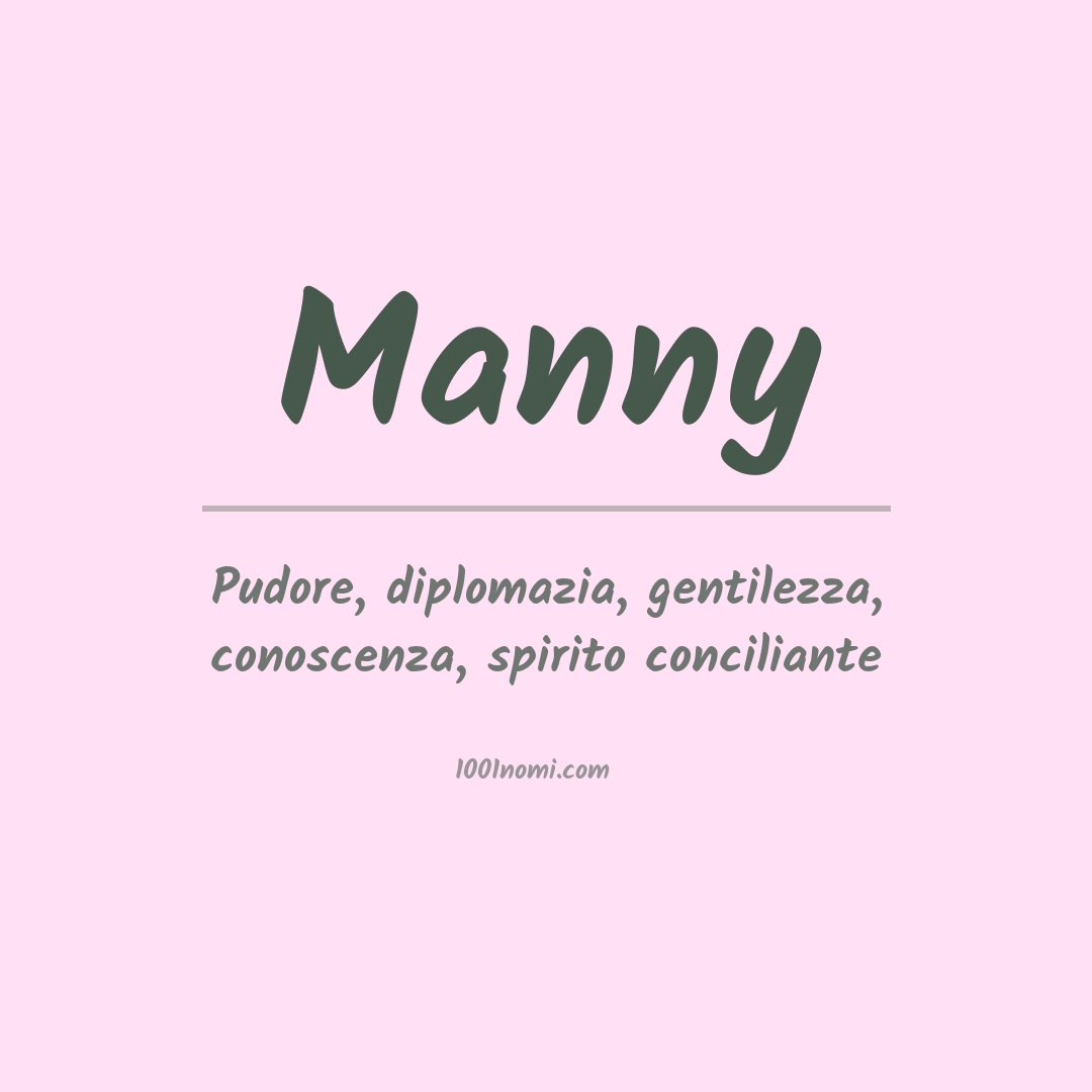 Significato del nome Manny