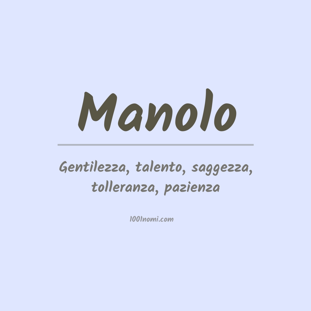 Significato del nome Manolo