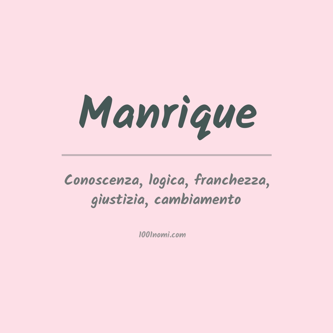 Significato del nome Manrique