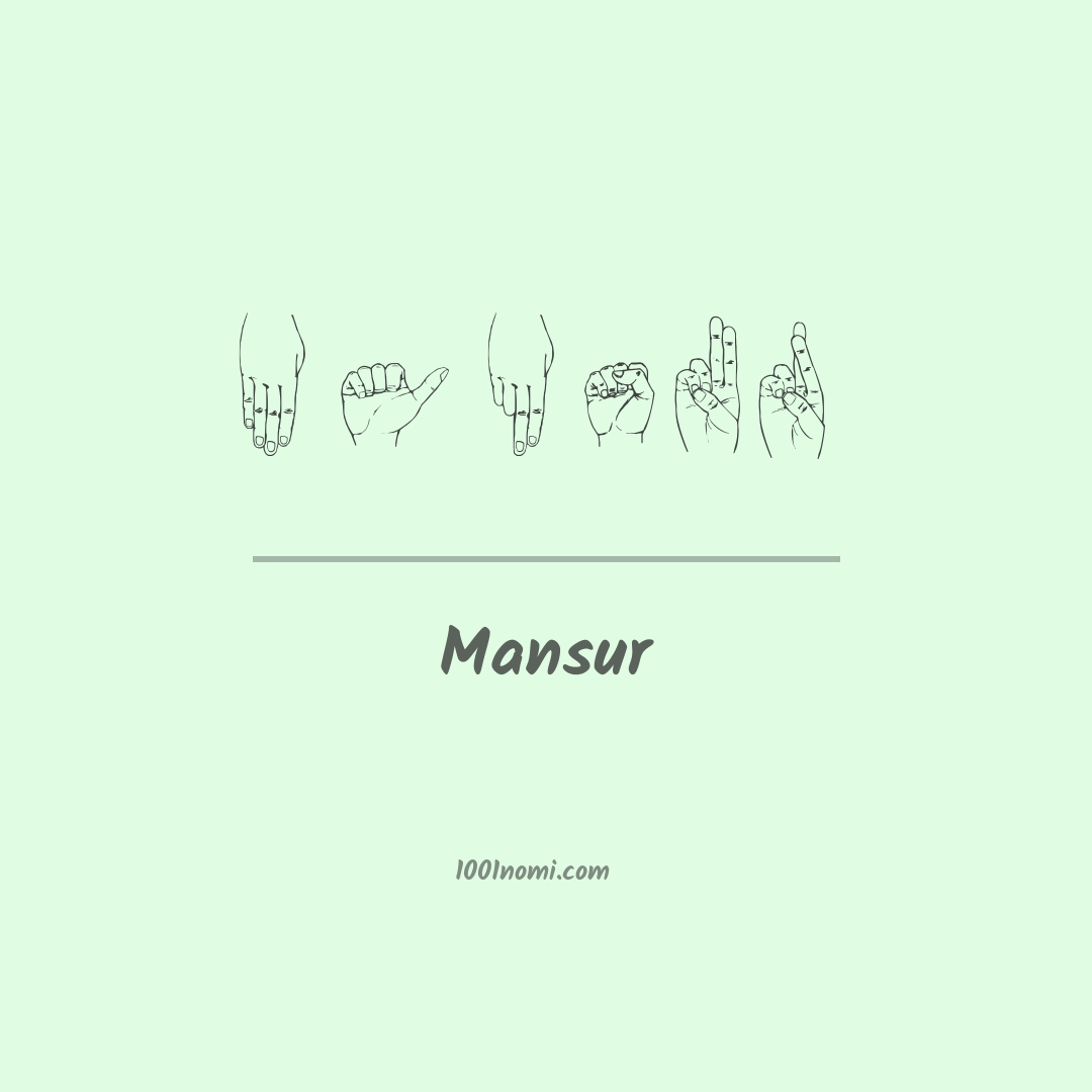 Mansur nella lingua dei segni