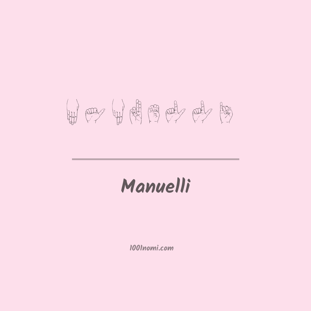 Manuelli nella lingua dei segni Manuelli nella lingua dei segni