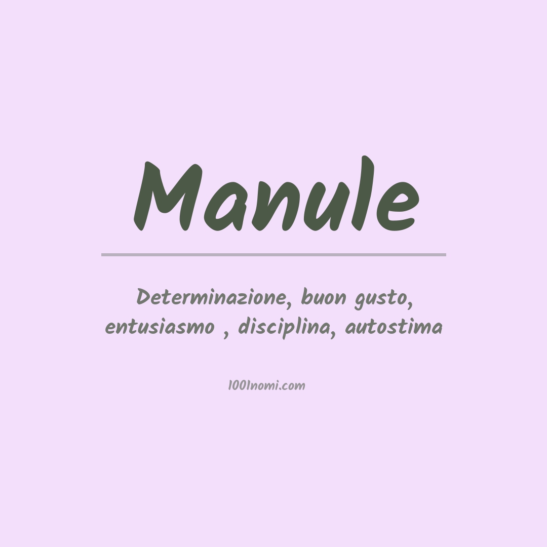 Significato del nome Manule