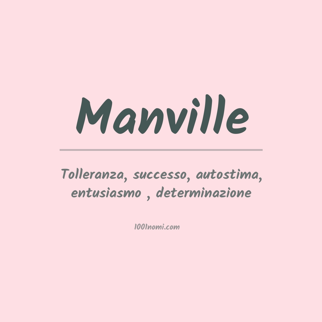 Significato del nome Manville