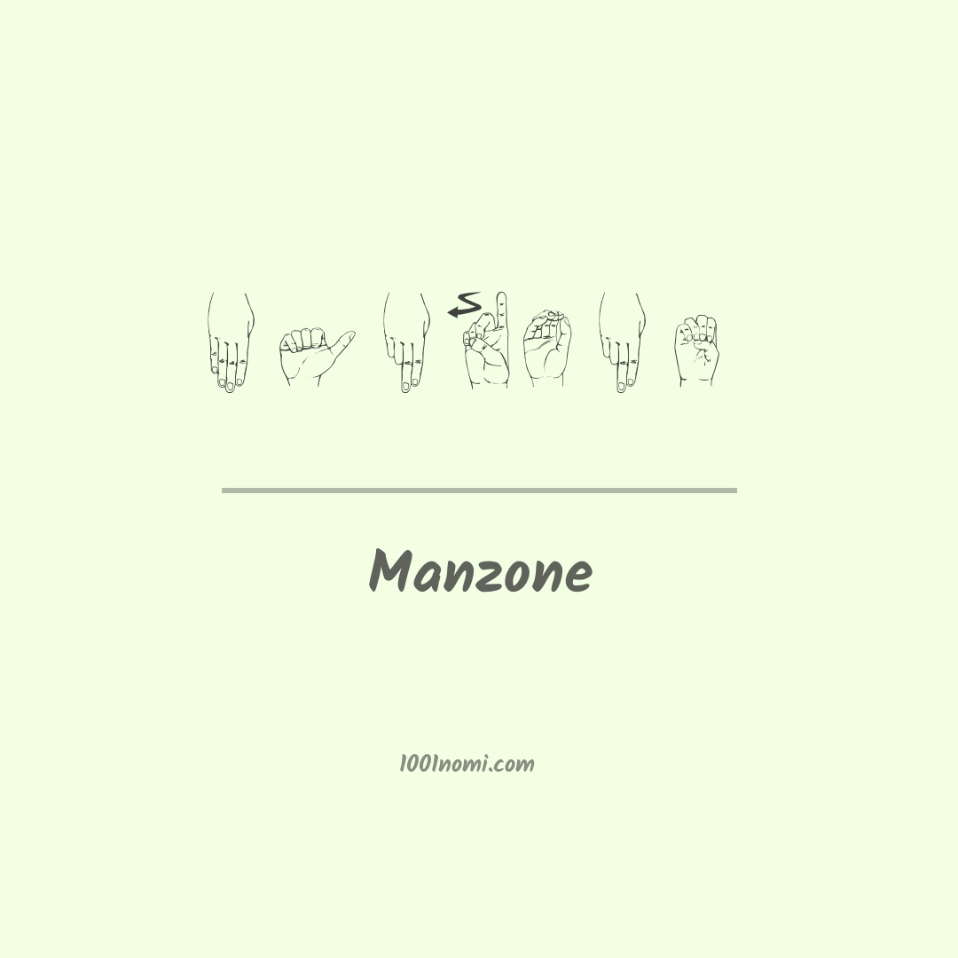 Manzone nella lingua dei segni Manzone nella lingua dei segni