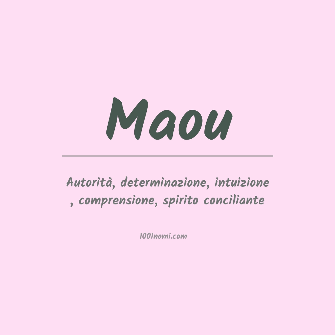 Significato del nome Maou Significato del nome Maou