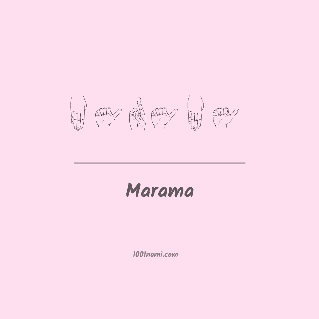 Marama nella lingua dei segni