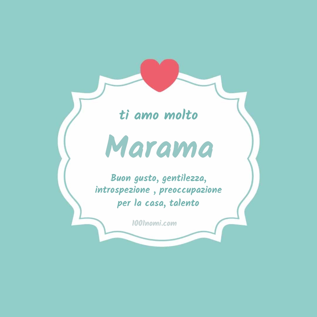 Ti amo molto Marama
