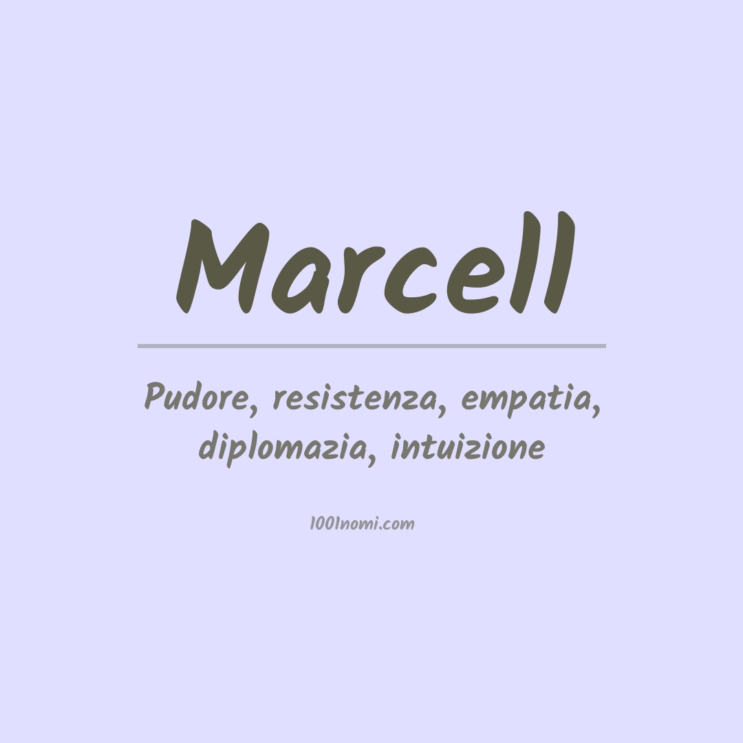 Significato del nome Marcell