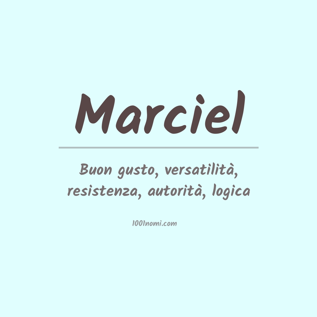 Significato del nome Marciel