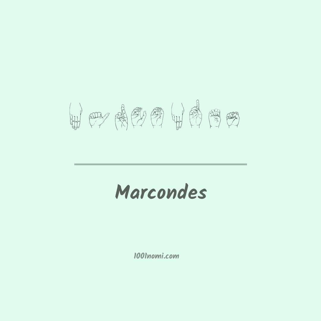 Marcondes nella lingua dei segni