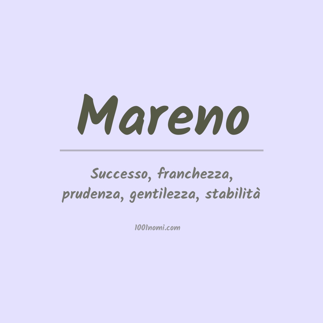 Significato del nome Mareno