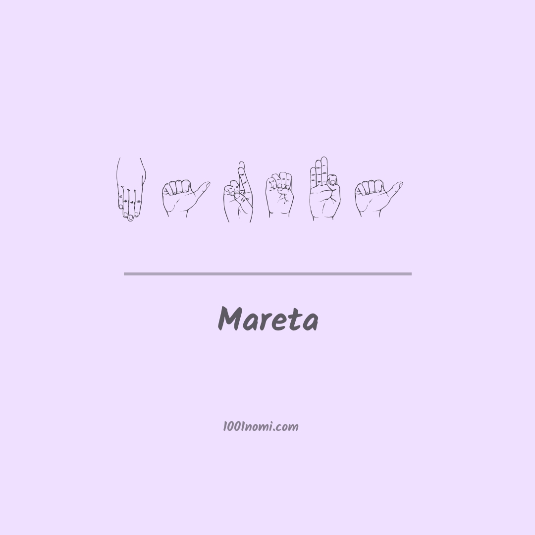 Mareta nella lingua dei segni Mareta nella lingua dei segni
