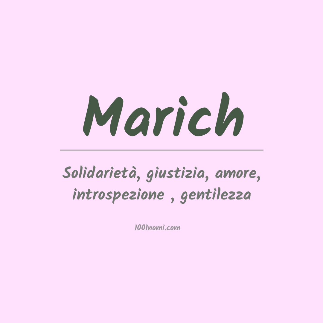 Significato del nome Marich