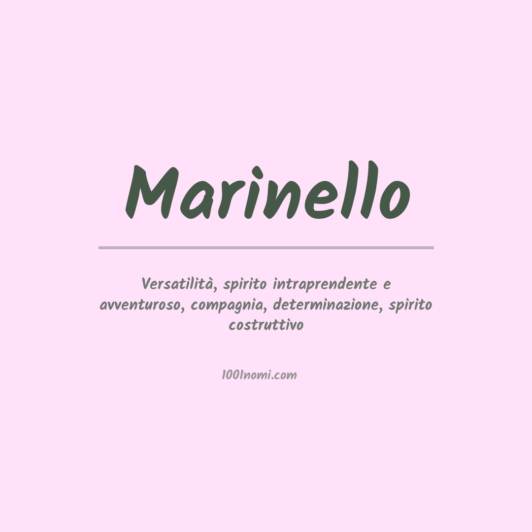 Significato del nome Marinello