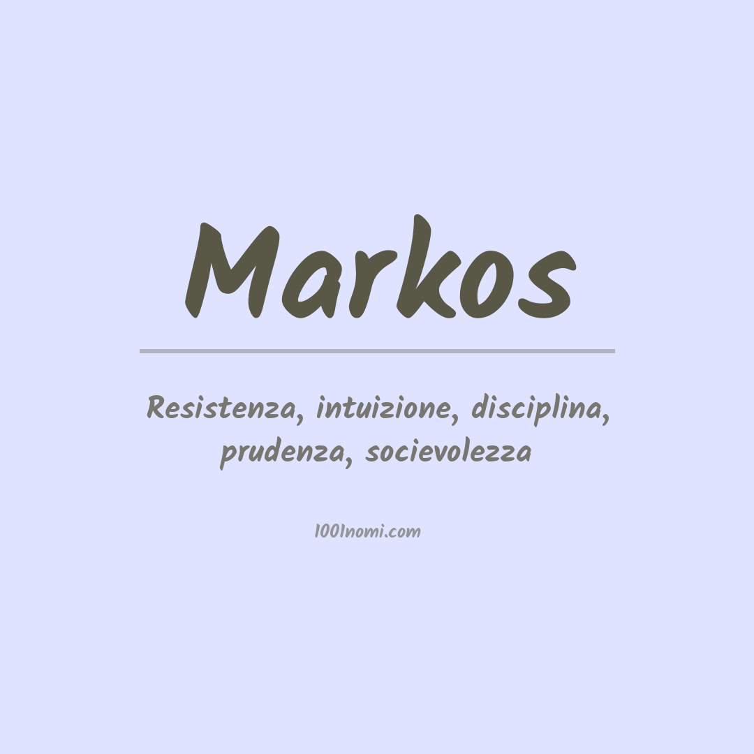 Significato del nome Markos