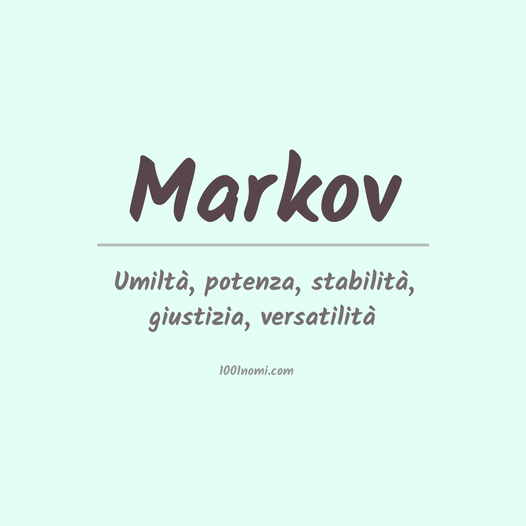 Significato del nome Markov