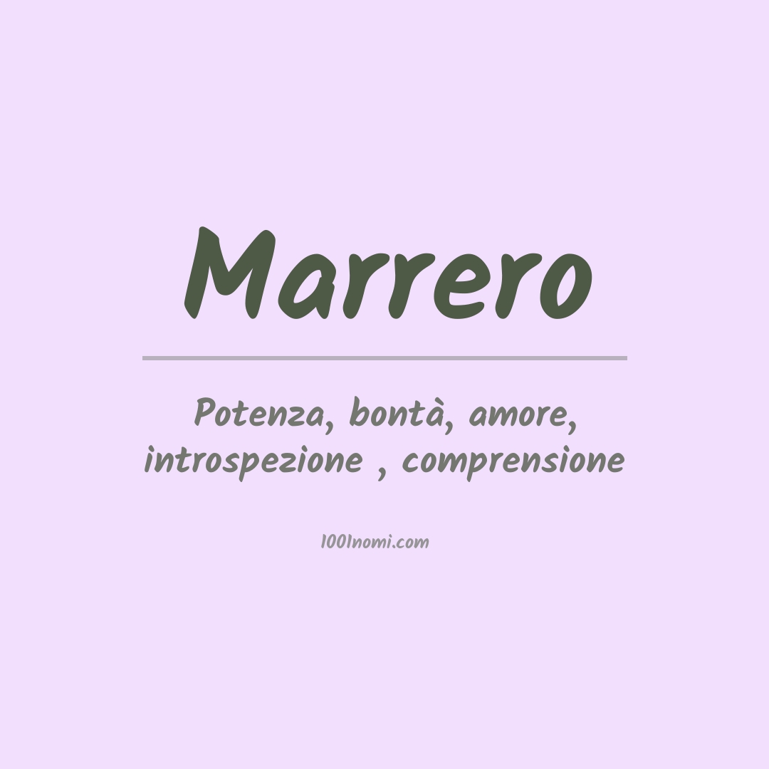 Significato del nome Marrero