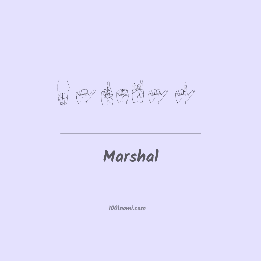 Marshal nella lingua dei segni