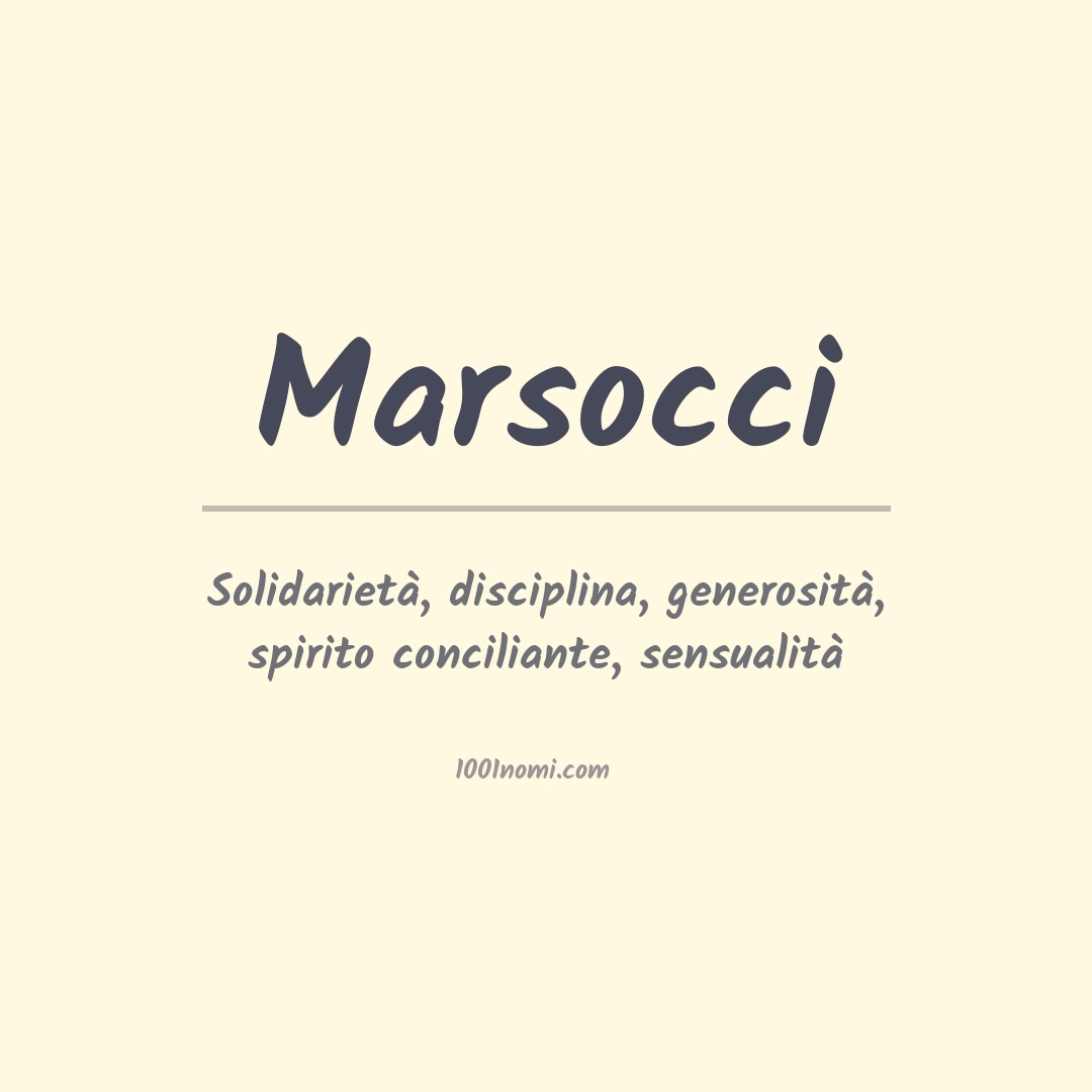 Significato del nome Marsocci