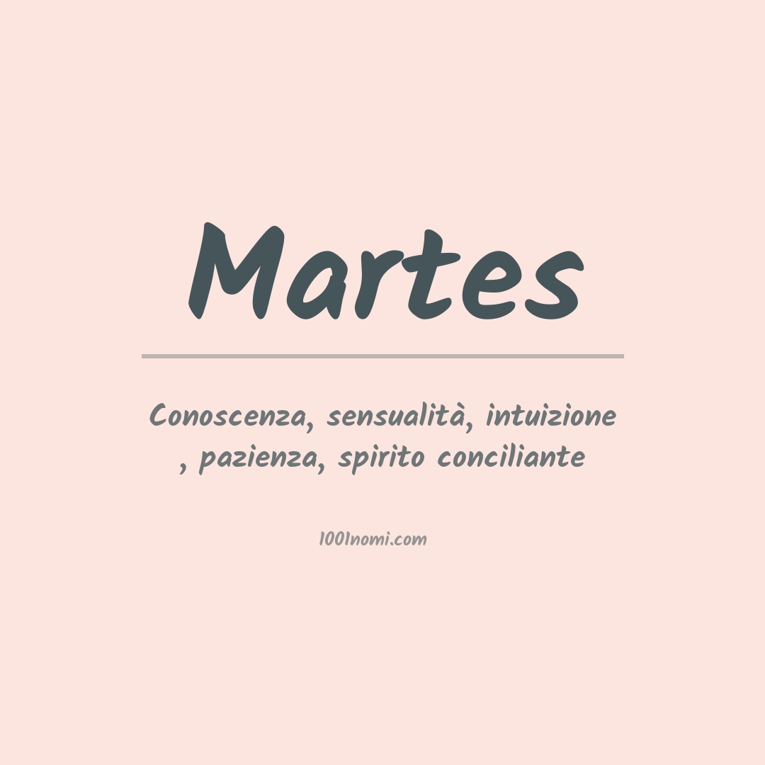 Significato del nome Martes