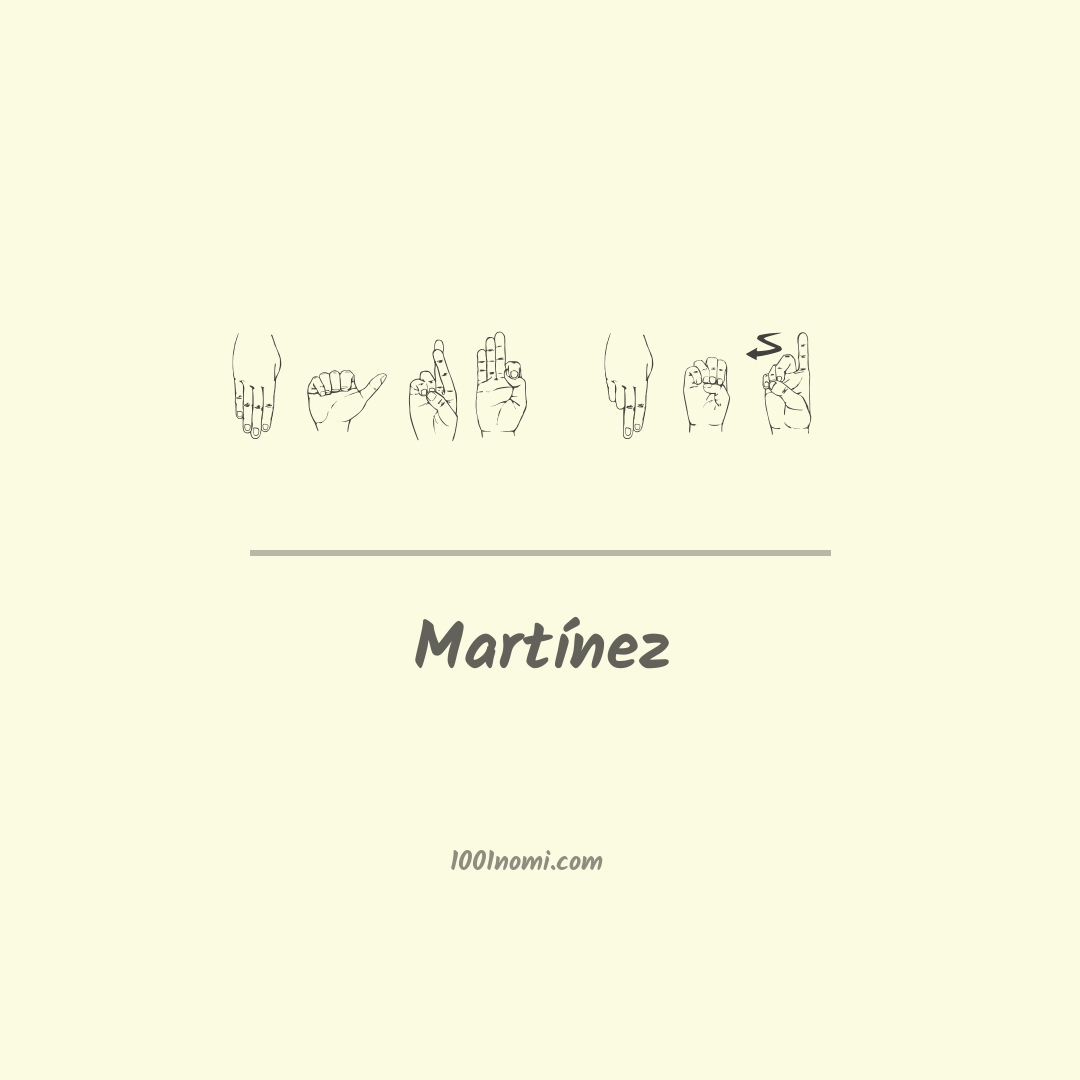Martínez nella lingua dei segni