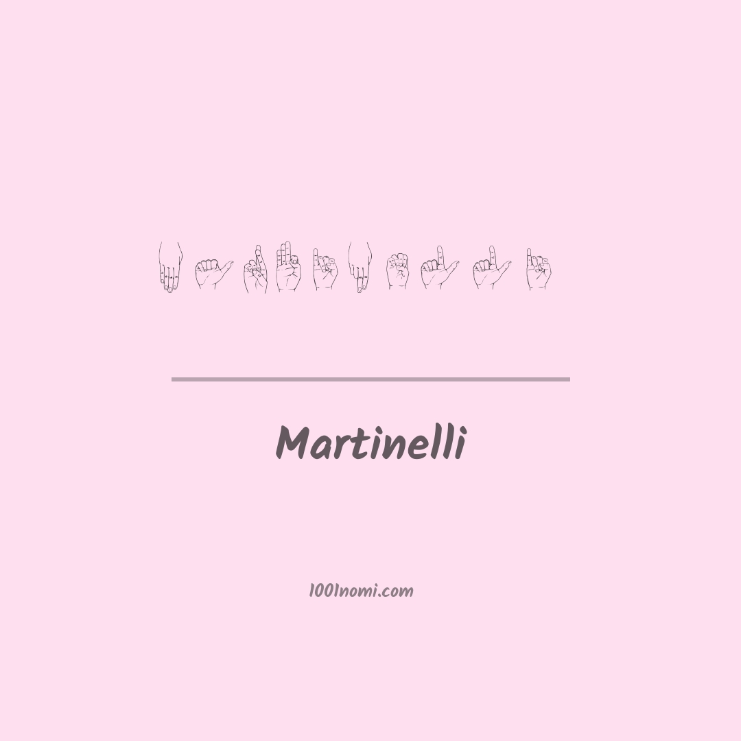 Martinelli nella lingua dei segni