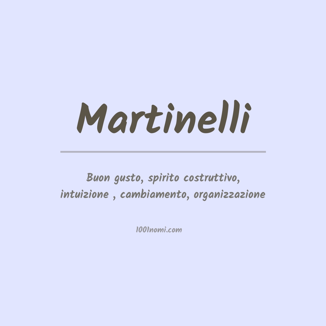 Significato del nome Martinelli