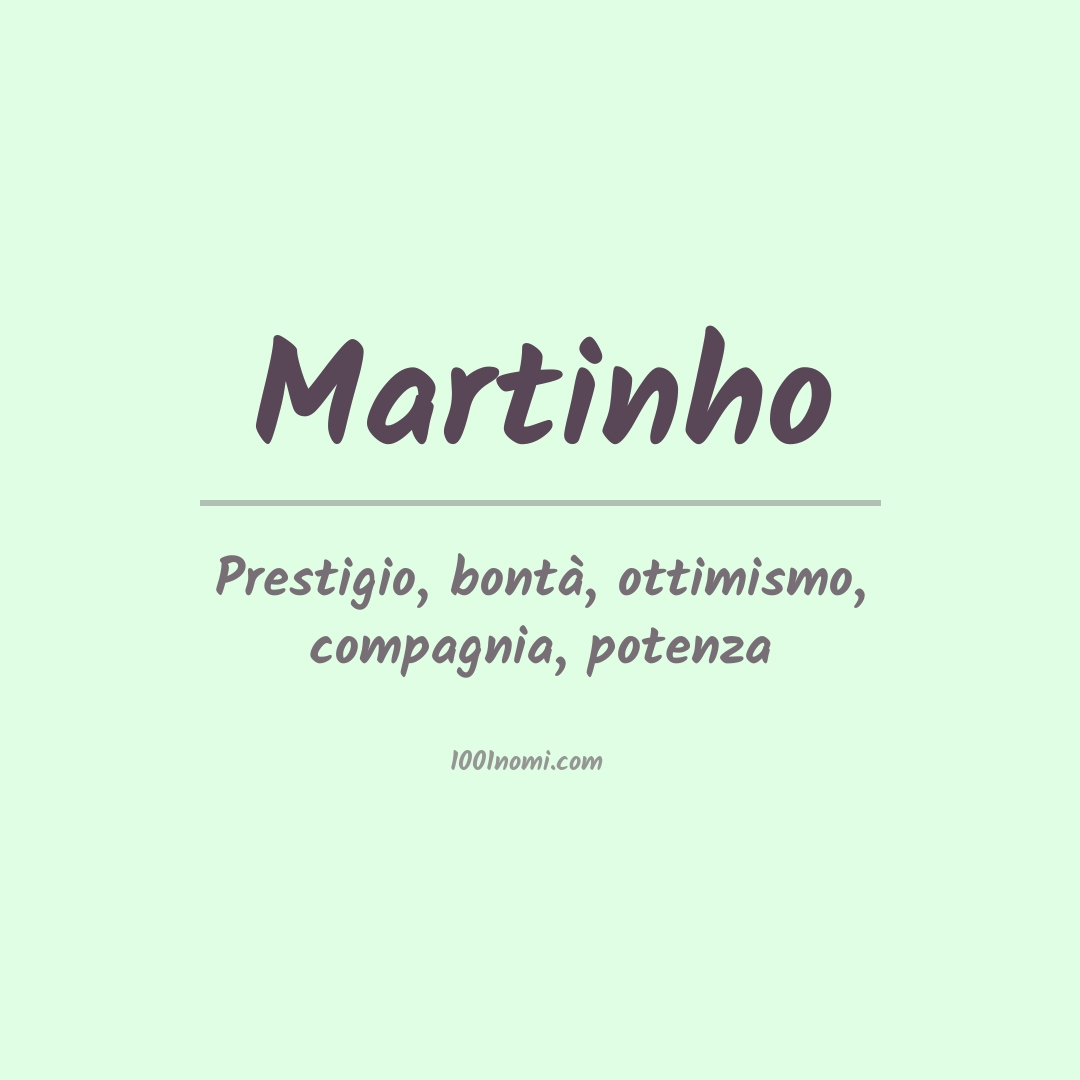 Significato del nome Martinho