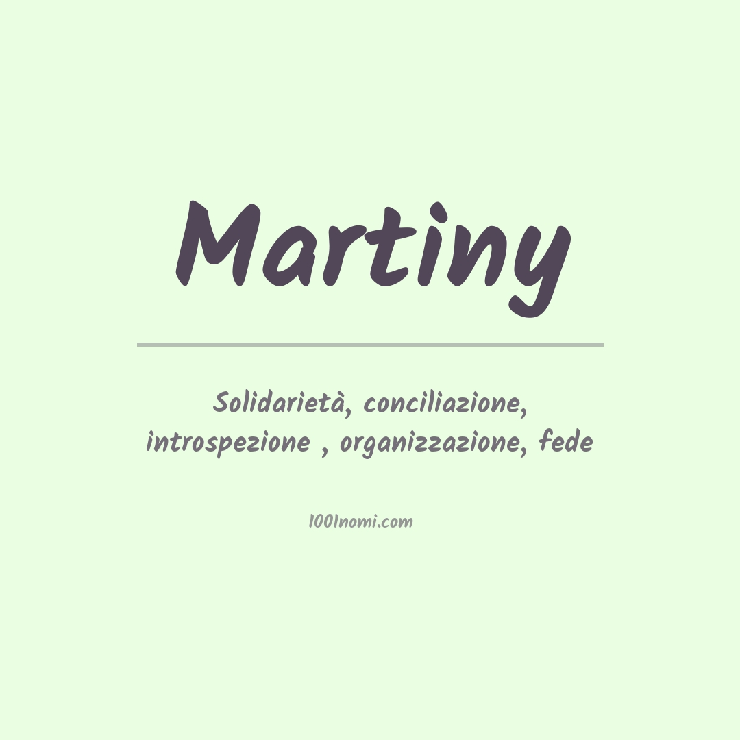 Significato del nome Martiny