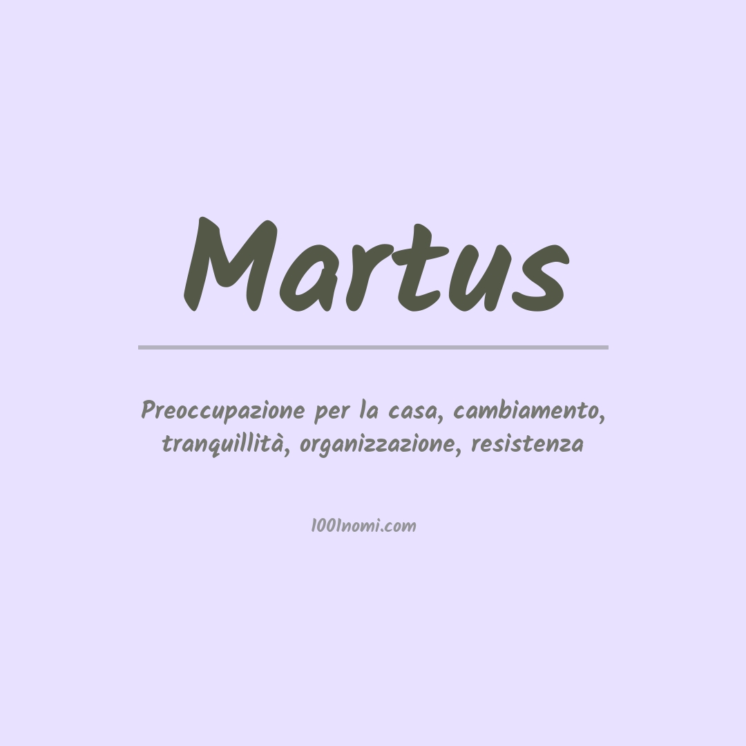 Significato del nome Martus